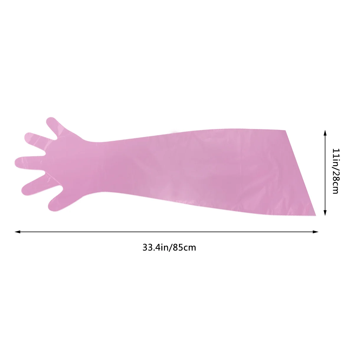 50 قطعة قفاز ذراع طويلة 85 سنتيمتر يمكن التخلص منه لفحص الحمل الماشية مزرعة استخدام خفيفة الوزن صديقة للبيئة باللون الأحمر #3