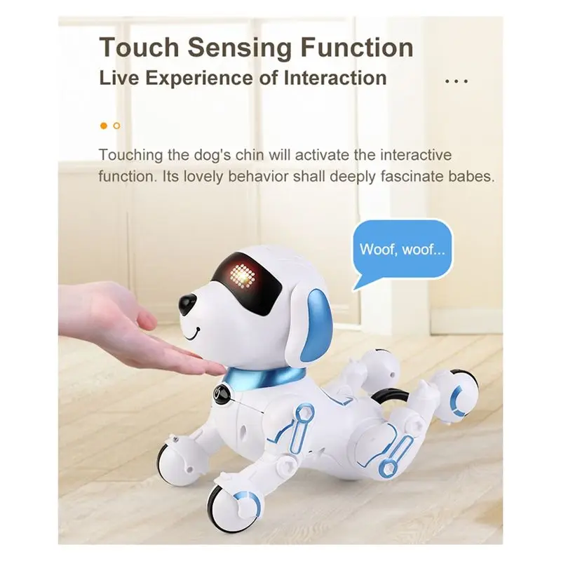 ODIES-électronique cascadeur animal de compagnie RC Robot chien interactif tactile Programmable intelligent marche danse pour enfants cadeau pour garçons filles