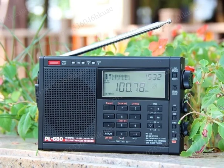 

PL-680 Full-Band Digital Tuning Radio, FM/MW/SW/SSB PLL Synthesized Stereo Receiver, Portable with Auto Sleep