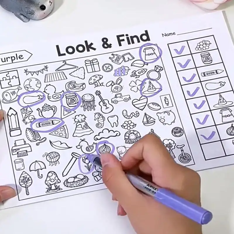 Livre de formation de 32 pages ; Jeux interactifs et coloriage pour le développement de l'enfant