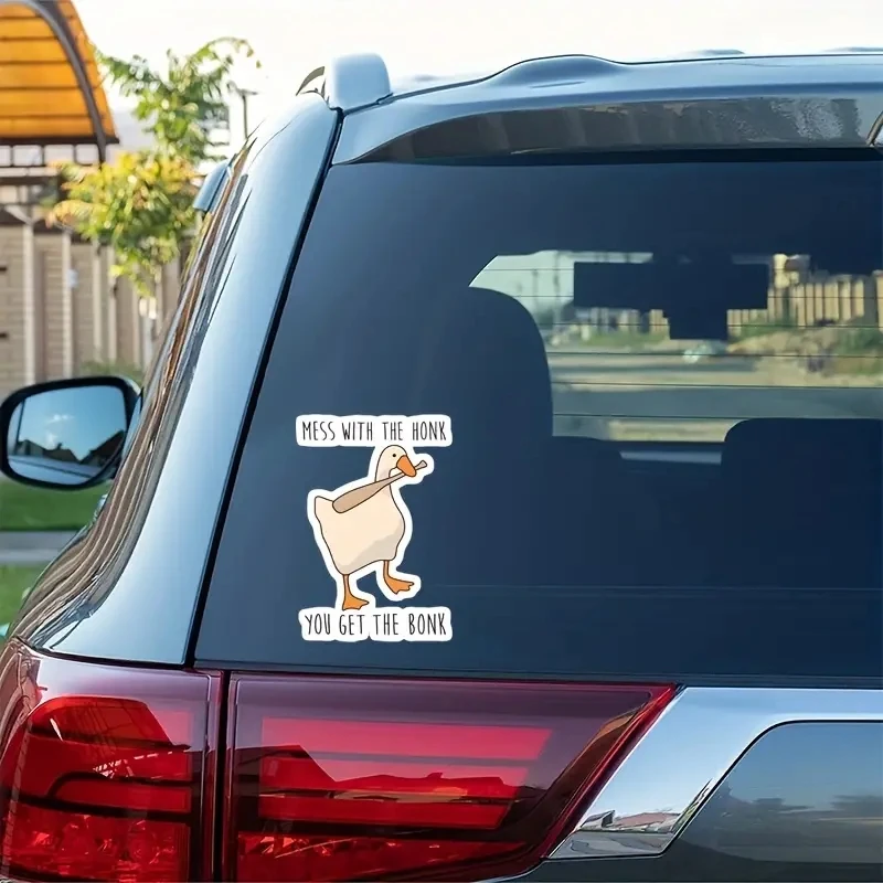Anime Stickers Mess With The Honk You Get The Bonk 6 Inch Vinyl Reflective Airbrush Stickers For Cars, Trucks, Vans, Bumpers
