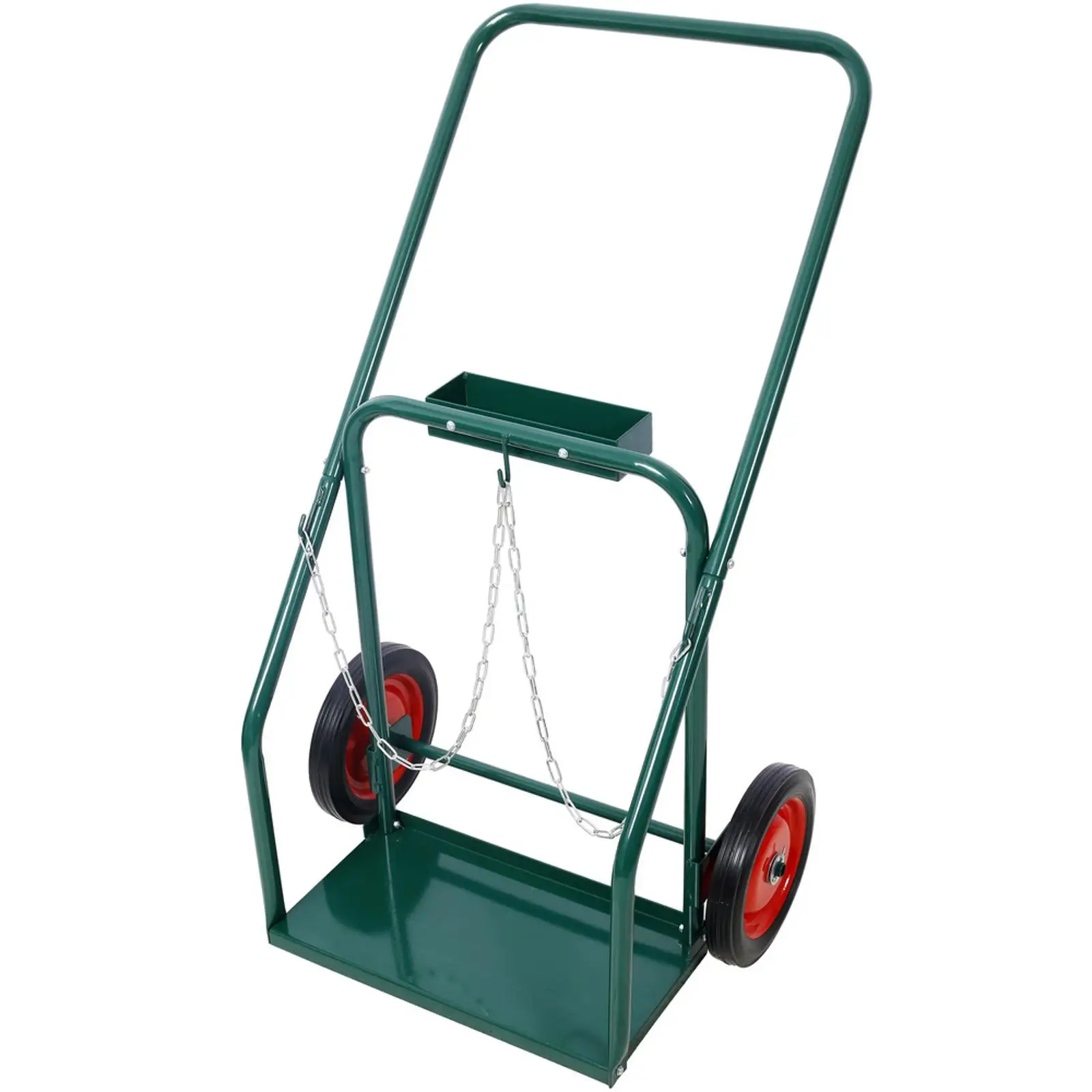 

Compact Steel Welding Cylinder Hand Truck with Secure Chains Portable Oxygen Tank Cart for Construction Site Use