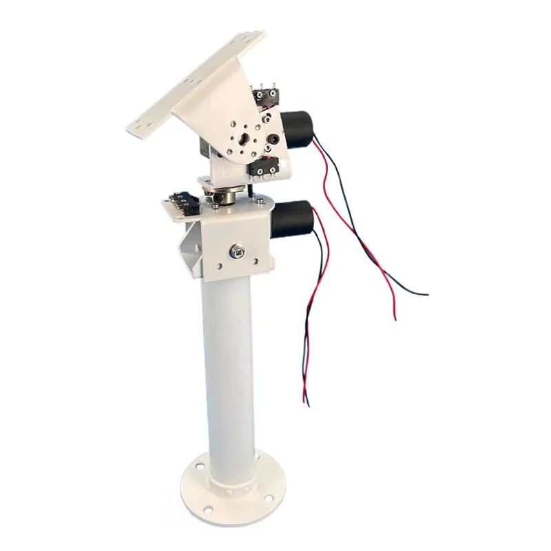 Heavy Load High Torque Worm Gear Motor DC Dual Axis Pan Tilt Gimbal All Metal DIY Solar Tracking Surveillance Robot