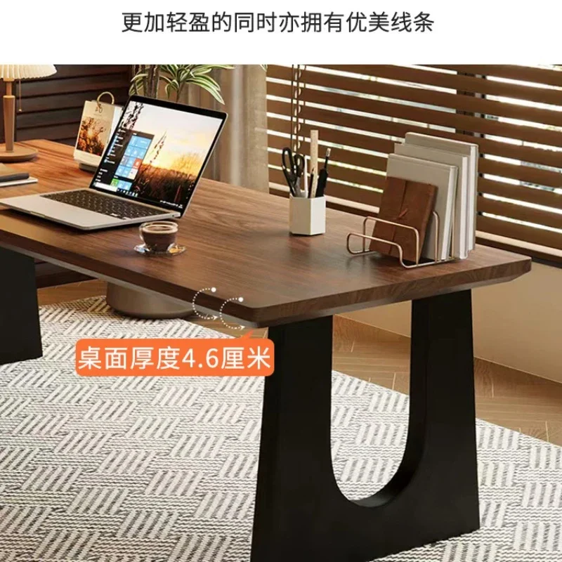 Solid wood large board desk, medieval style workbench, household bedroom dining table
