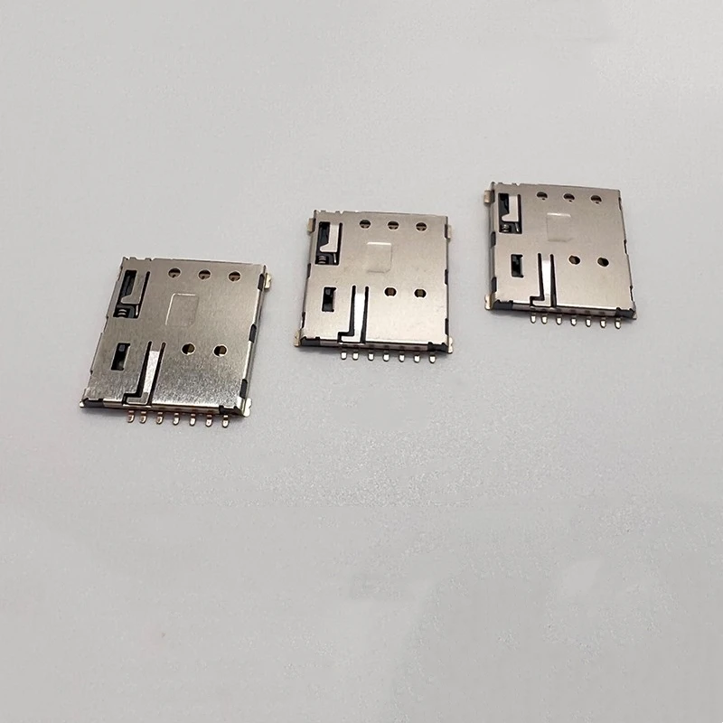 10PCS/NANO-SIM card holder 7P-1.37H self-elastic card holder patch outer solder foot self-elastic gold-plated micro card slot