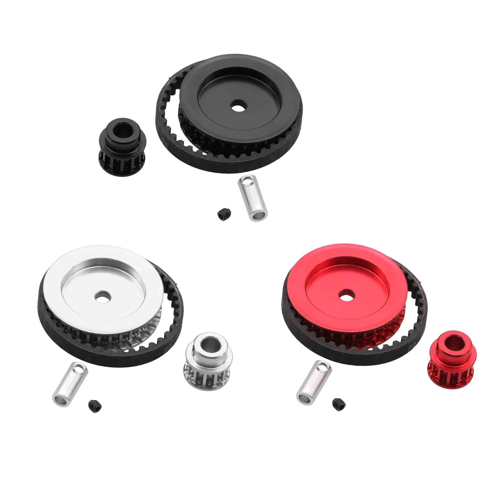 1Set Belt Drive Transmissie Systeem Metalen Tandwielen 12T 30T voor Traxxas TRX4 TRX6 1/10 RC Crawler auto Upgrade DIY Onderdelen