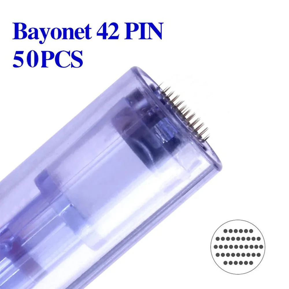 A6 Bajonet Cartridge Naald 50/100 stuks voor A6 Dr Pen Microneedling Micro Naalden Wegwerp Vervanging Tips 9 12 36 42pin Ronde
