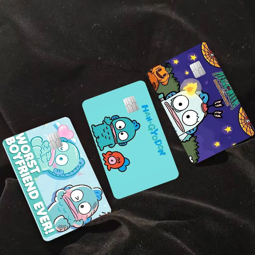 Hangyodon Anime Anime Front Cover Film Sticker Skin For Credit Debit Card Small Large Chip