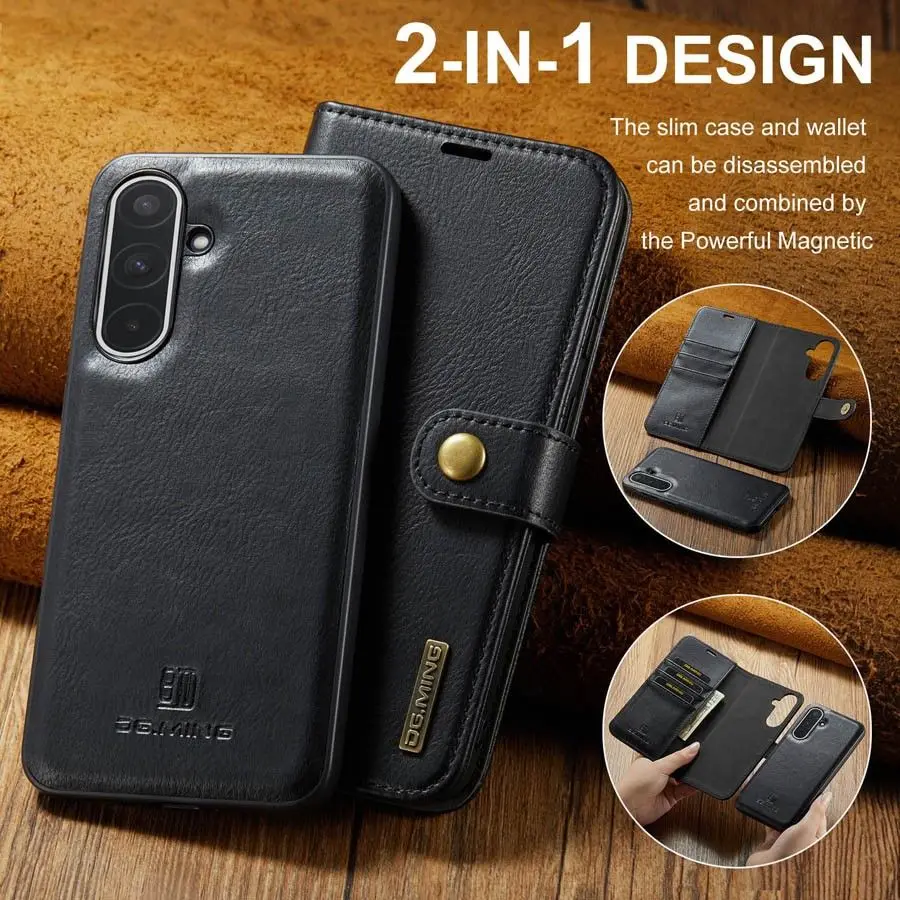 

Флип-чехол в стиле ретро для Samsung Galaxy A16 5G A26 A36 A56, съемная задняя крышка, встроенный магнит