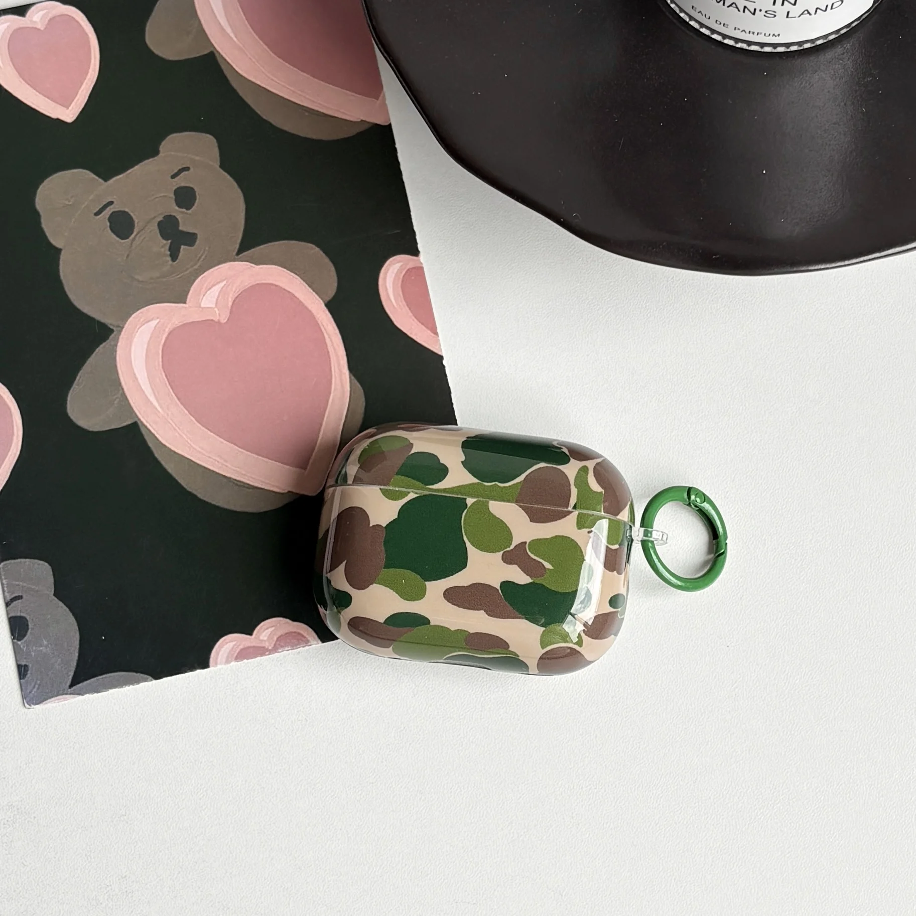 Modische Retro-Farbkombination mit Tarnmuster, fünf Farben, schützende Kopfhörerhülle für AirPods 1 2 3 4 5 Pro Pro2 Pro3 – Detail 3