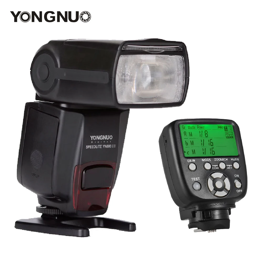 

Yongnuo YN560 III 560iii Flash Speedlite Light with YN560TX II LCD Wireless Manual Flash Controller Trigger for Canon Nikon