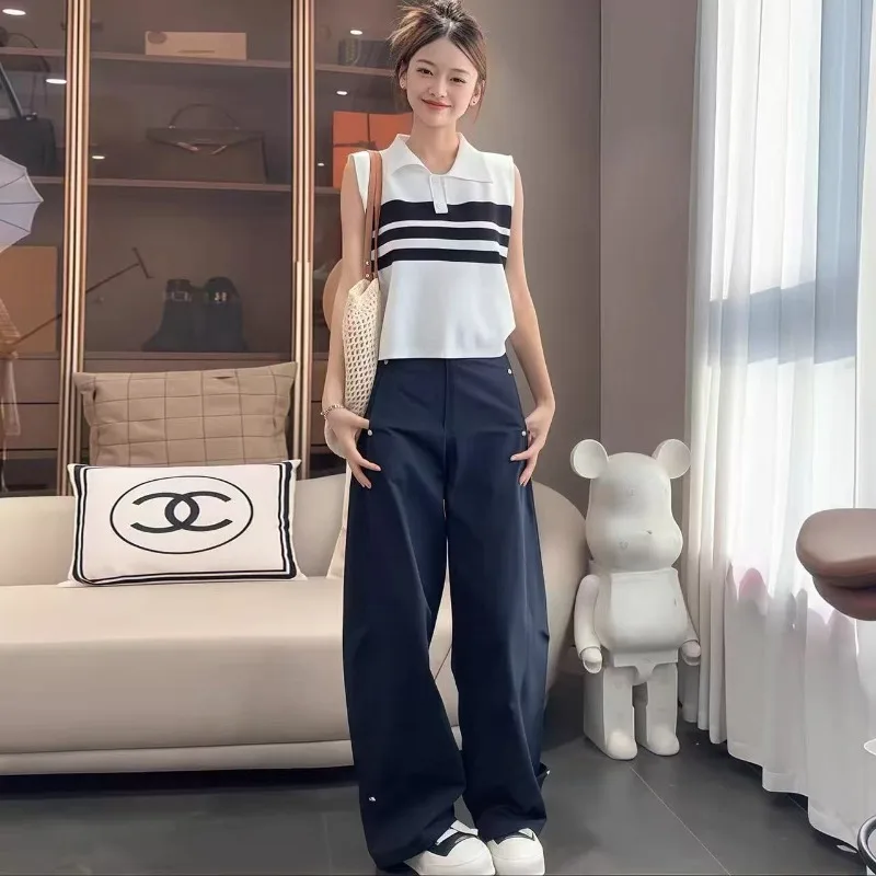 

Женские брюки Rivet Scimitar, осень 2026, новые, свободные, с высокой талией, широкие штанины