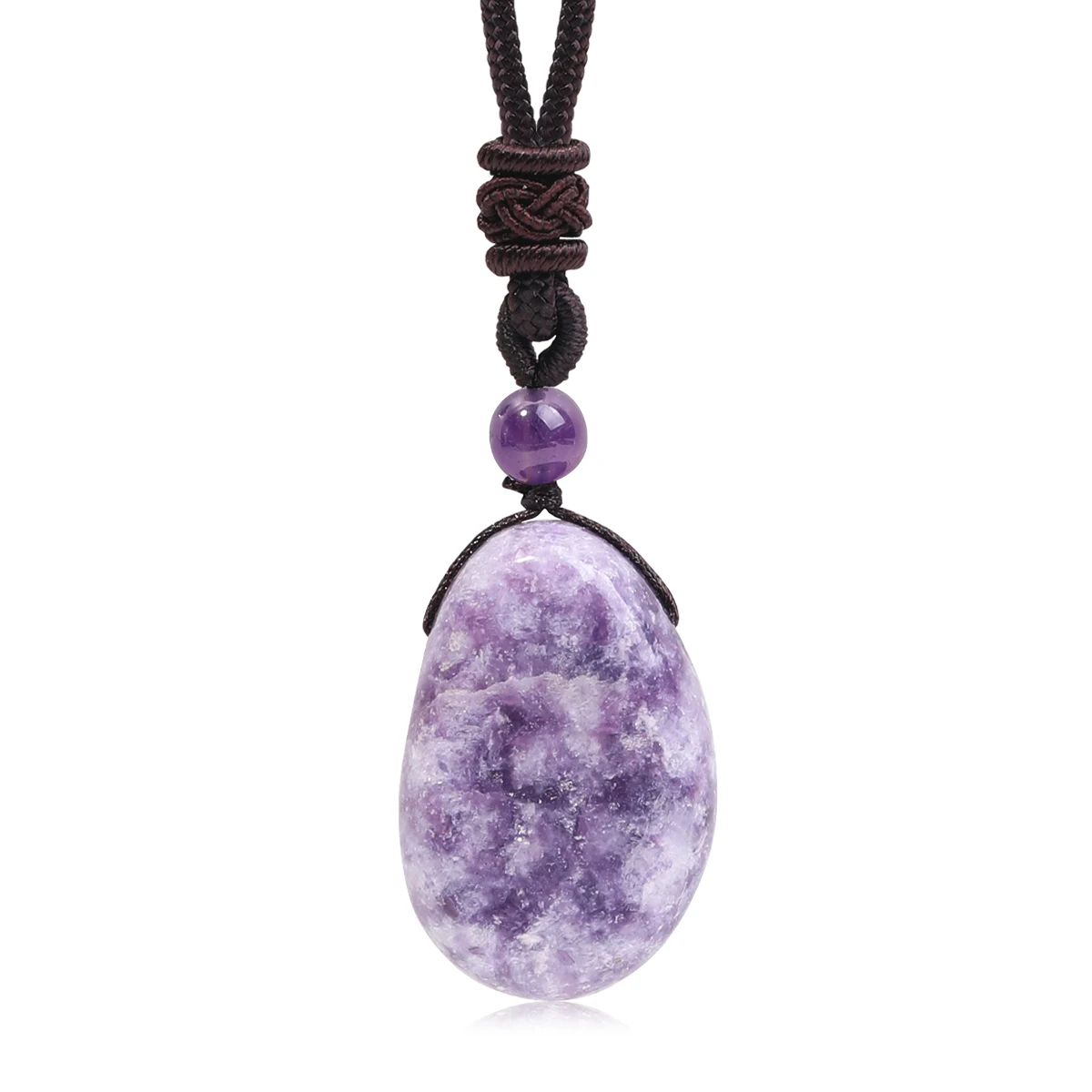 Natürliche Edelstein-Halskettenanhänger aus Amethyst, Rosenquarz und Klarquarz für Männer und Frauen, Gesundheits- und Wohlstands-Schmuck – Detail 24