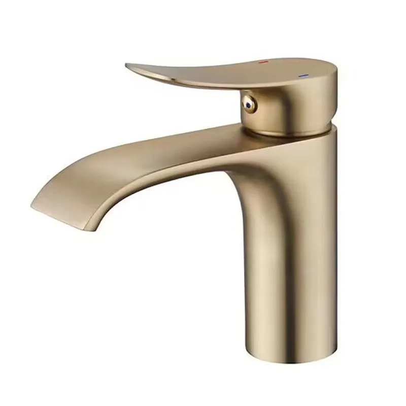 

Modern Deck Mounted Bathroom Sink Faucet Sinngle Hole Brass Basin Faucets Mixer Tap