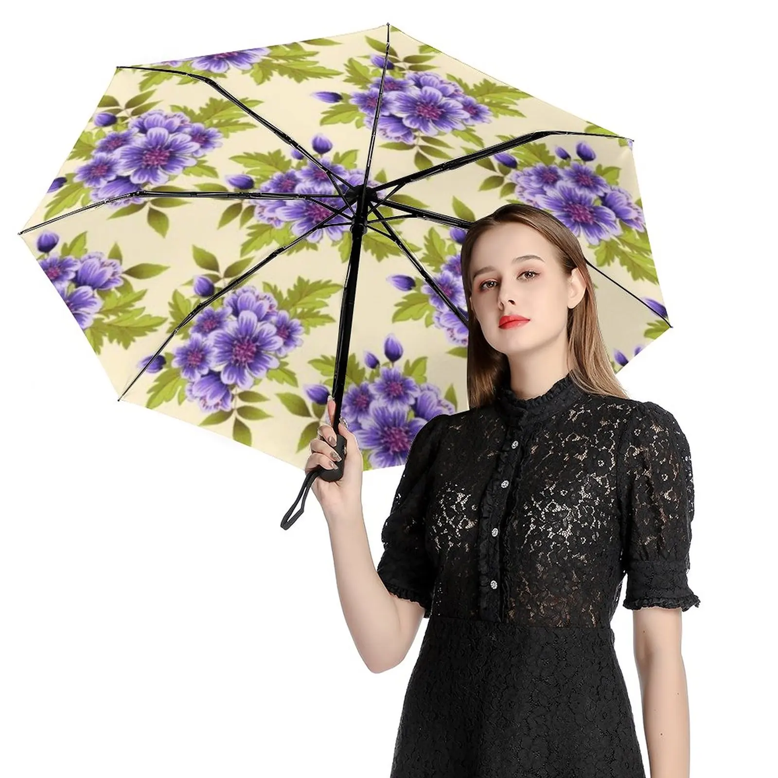 

Automatic Umbrella Rain Sun Rain Anti Uv Windproof Beach Umbrella Girl Parasol Folding Parasol Umbrellas Rain Women Portable88