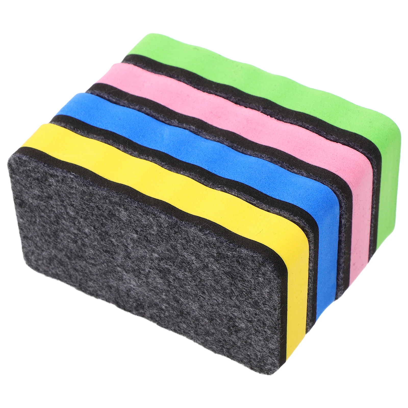 4Pcs Eva Felt Whiteboard Erasers Colorful Magnetic Dry Erase Cleaner for Office Home Classroom White Board Eraser