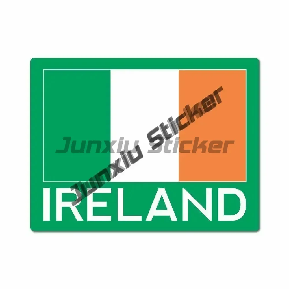 Irlanda tricolor trevo retro bandeira nacional escudo adesivo brasão de armas irlandês mapa vinil à prova de riscos pvc adesivo acessórios