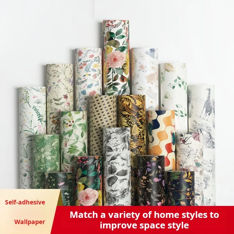 3M PVC Wallpaper Home Self-adhesive Background Wall Decoration Painting Wall Sticker Self-adhesive Wall Cloth Bedroom Wallpaper