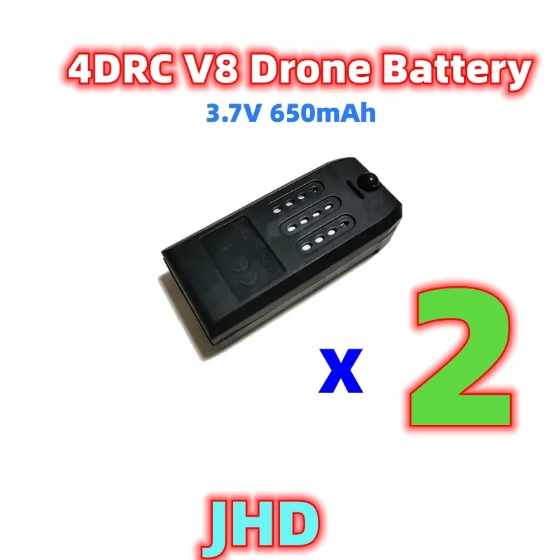 JHD Original V8 RC Aircraft Battery 3.7V 650MAH For 4DRC V8 Quadcopter/V8 Drone Spare Replacement Battery Accessories Part