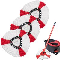 Microfibre Mop for Vileda Turbo 2-in-1, Mop Head for Vileda Turbo Spin Mops Easy Wringing 2-in-1, Spin Mop For All Floor Types
