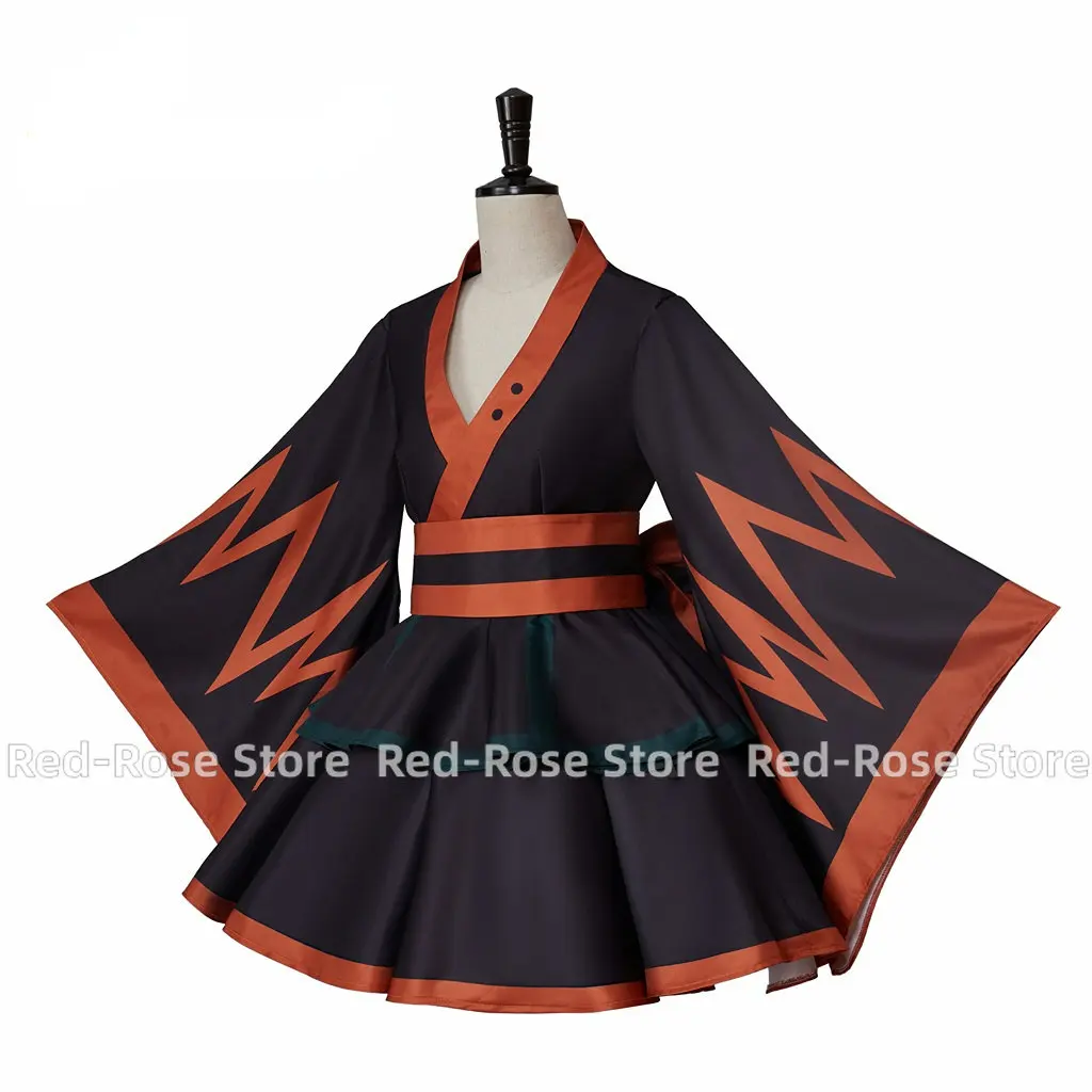 

Anime Katsuki Bakugou Cosplay Kimono Dress Battle Lolita Maid Dress Uniform Halloween Suit Outfit