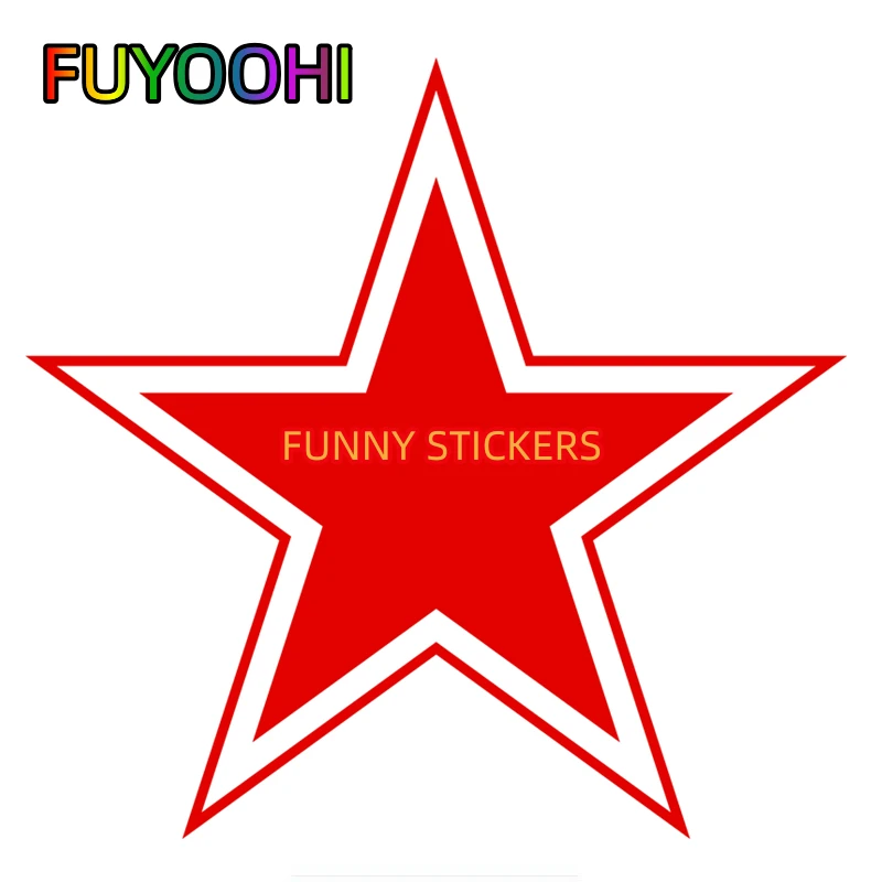 FUYOOHI Creative Vinyl Car Sticker Red Star Ussr Stickers Automobile Motorcycles PVC Decoration Accessories