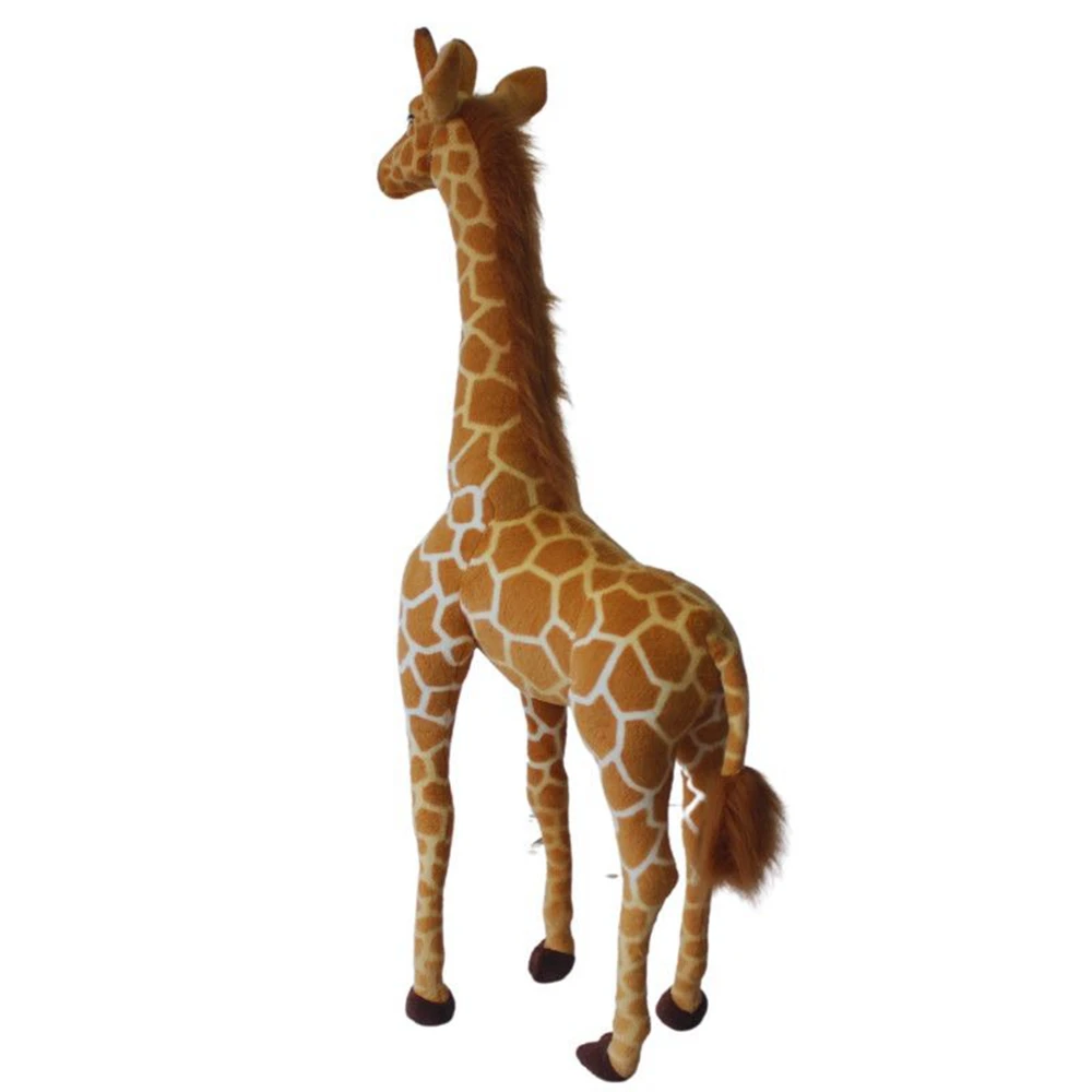 50/120CM Simulation Giraffe Plush Toy fForced Real Modeling Sika Deer Doll Send Children Birthday Gifts Family Zoo Ornaments