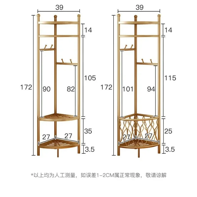 Corner hanger floor-to-ceiling bedroom corner simple hanging clothes rack household corner drying rack light luxury coat rack