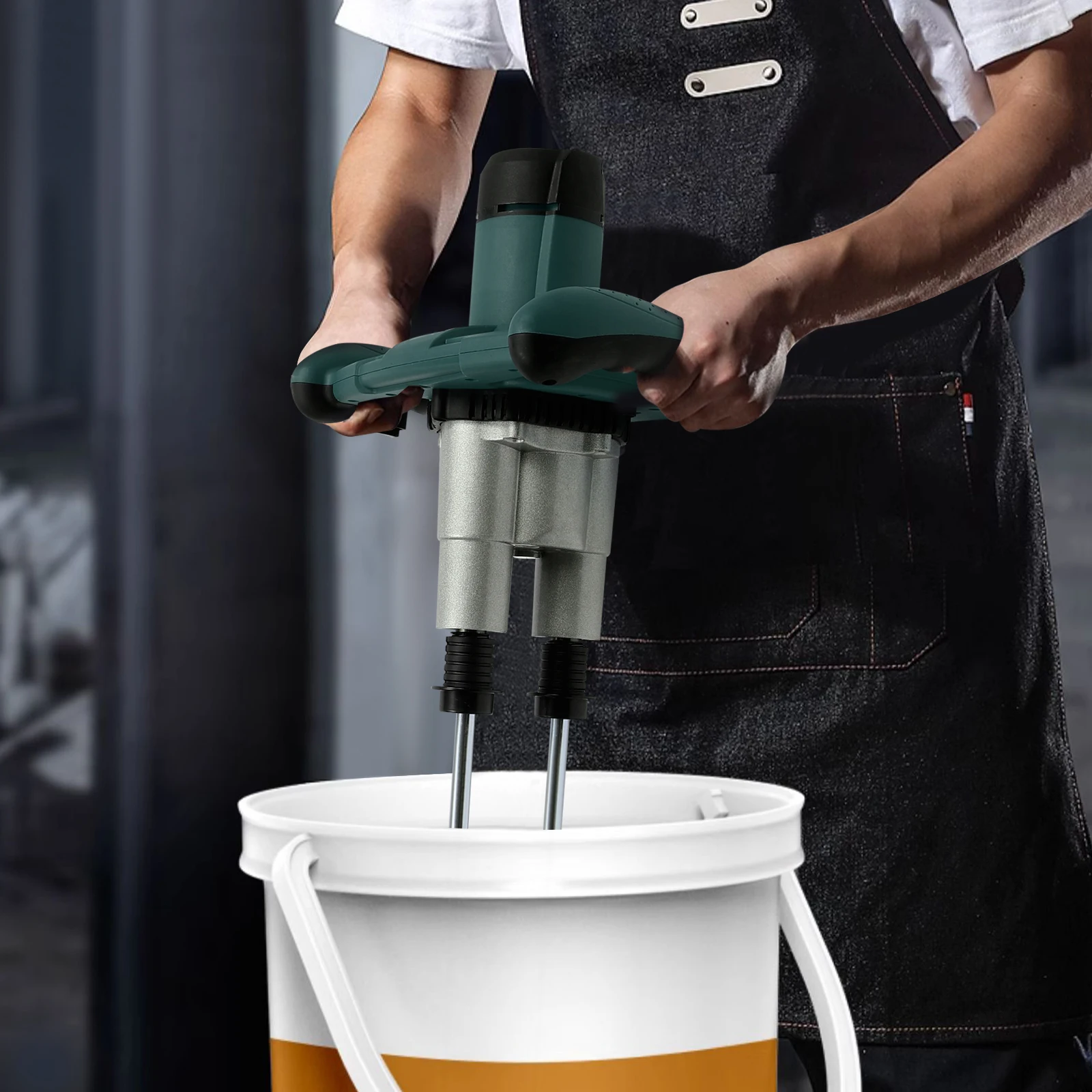 6 Speeds Optional 1800 W Paint and Mortar Mixer Mixed Mortar Mixer Double Pole Mortar Stirrer