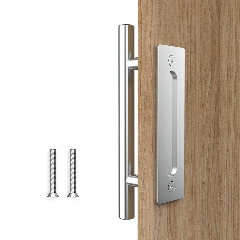 New 12 Inch Stainless Barn Door Pull Handle Set Stainless 12 Inch Round Gate Handle For Barn Door Gates Garages Sheds