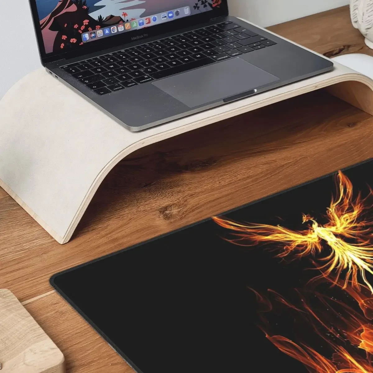 Majestic Phoenix Mythical BirdLarge Mouse Pad Computer Keyboard Mouse Mat Gaming PC Laptop Desk MatOffice Accessories Table Mats