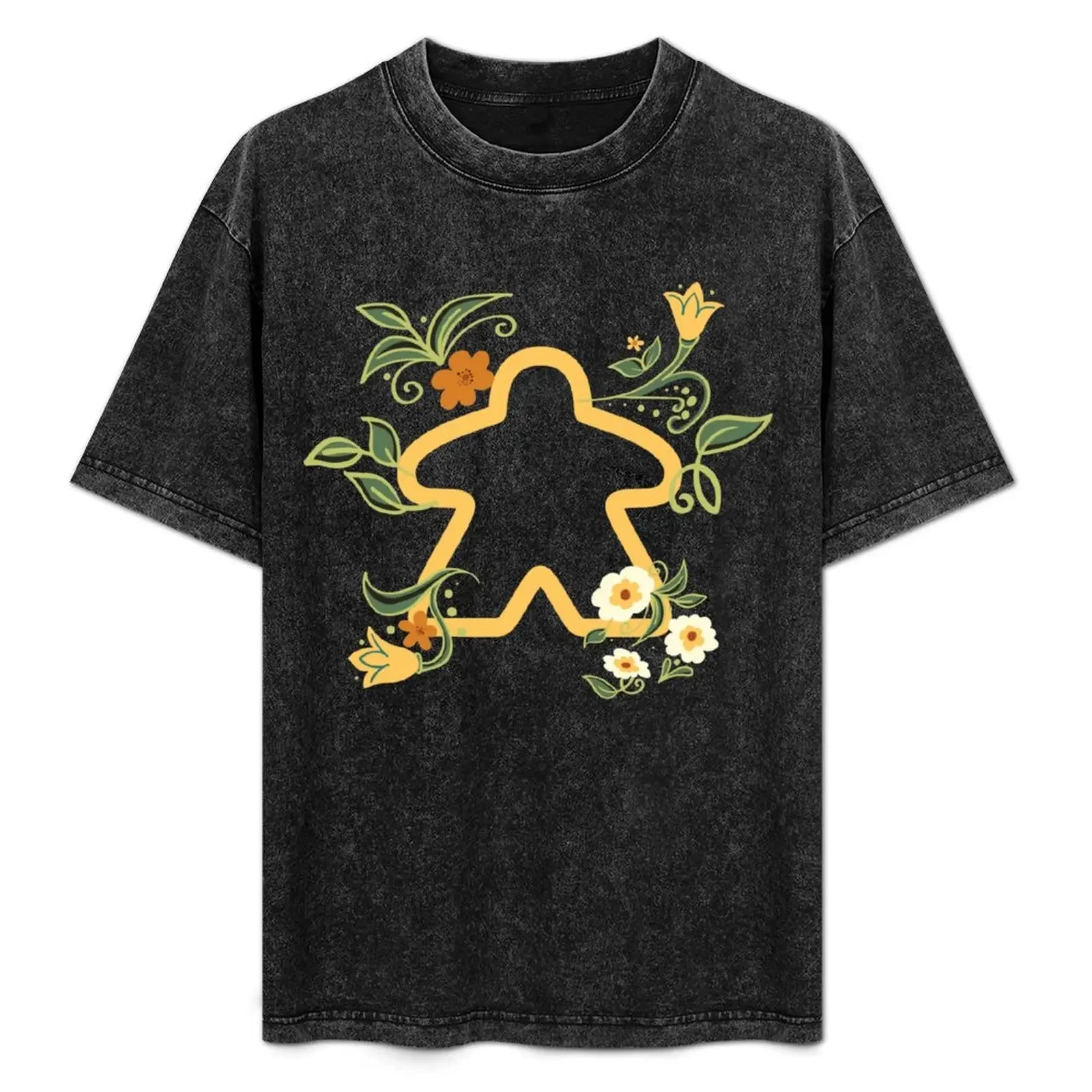 

Meeple Plant and Flowers - Board Games and Meeples Addict T-Shirt Holiday Simple Tee Shirt