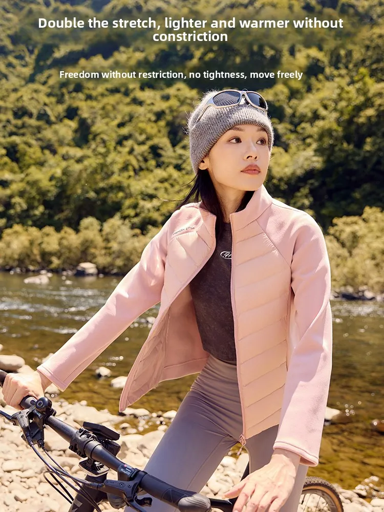 ヤルーソフト軽量ニットダウンジャケット レディース アウトドアフィットネス アウターウェア おしゃれ 冬新作