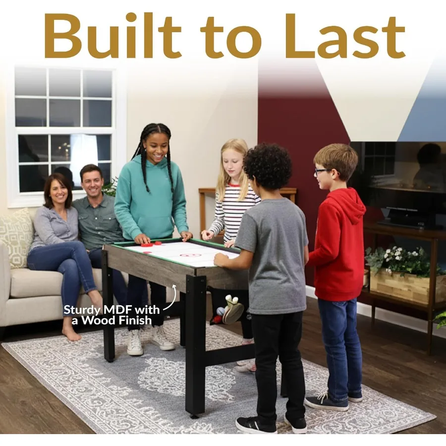 طاولة ألعاب متعددة 5 في 1 من Sunnydaze لطاولة ألعاب كومبو مع بلياردو بوش هوكي فووسبالل بينج بونج وكرة السلة - 45 بوصة