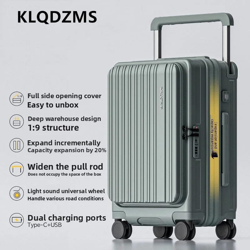 KLQDZMS Gepäck, neuer ABS+PC-Boardingkoffer, Trolley-Koffer mit großem Fassungsvermögen, 20, 24, 26, 28, 30 Zoll, Damen-Reisetasche im Wagenstil, Koffer