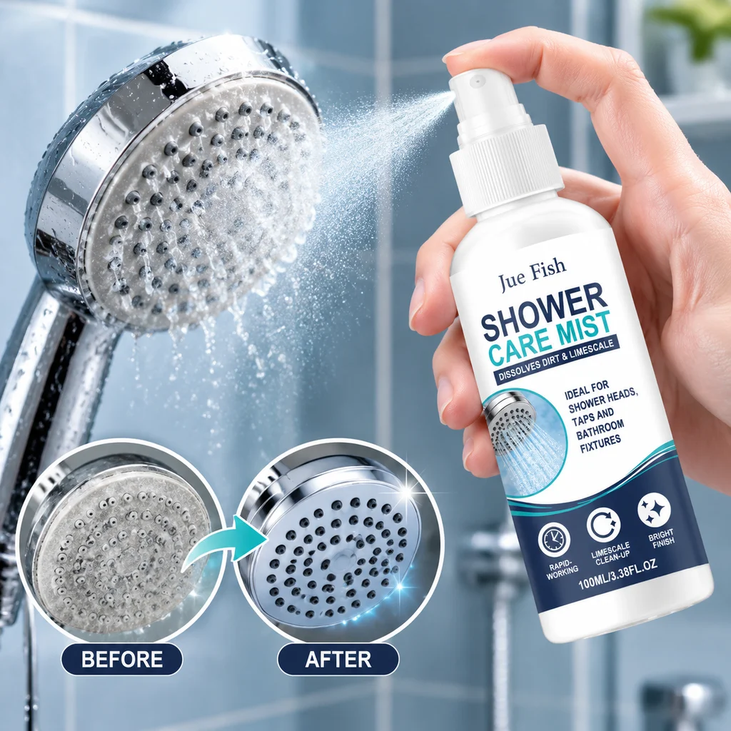 Shower Spray Limescale Remover Faucet Bathroom Cleaner Faucet Descaling for Hard Water Areas Portable Citric Acid Formula 100ml