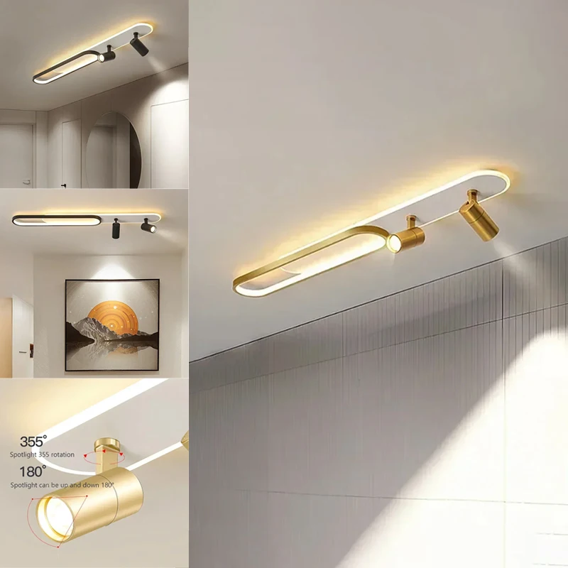 

DINDALLED Modern LED Ceiling Light Spotlight Chandelier for Living Room Hallway Aisle Cloakroom Lamp Indoor Lighting Fixtures