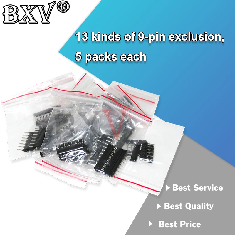 ชุดตัวต้านทานแบบเรียงลำดับ 65 ชิ้น/ชุด 13 ค่า*5 ชิ้น รุ่น 5A103 6A103 7A103 8A103 9A103 9A102 9A472 9A221 9A331 9A471 10A103