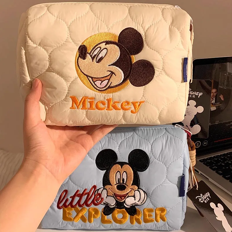 Borsa per il trucco di Topolino Organizzatore da toilette portatile di grande capacità per le donne Custodia per cosmetici Minnie Custodia da viaggio Borsa per il lavaggio