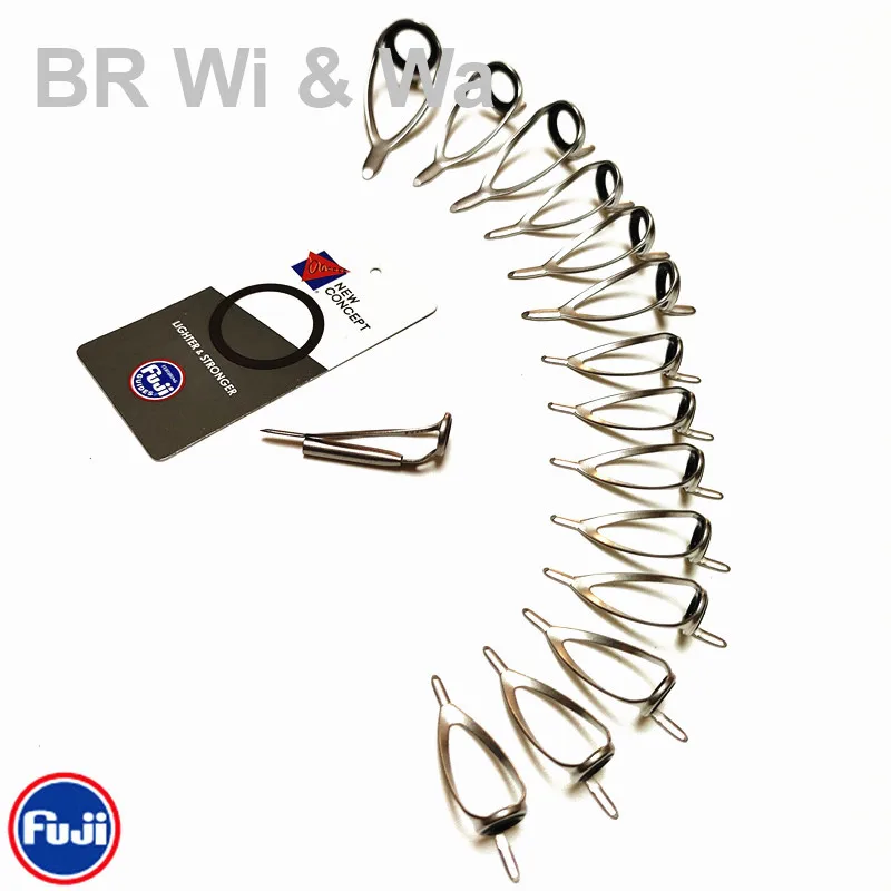 BR Wi & Wa FUJI Boat Guide Kit, LC Guide for Saltwater Fishing Rod, High Quality Guide Kit, 1 Set, 9.6G, 15Pcs