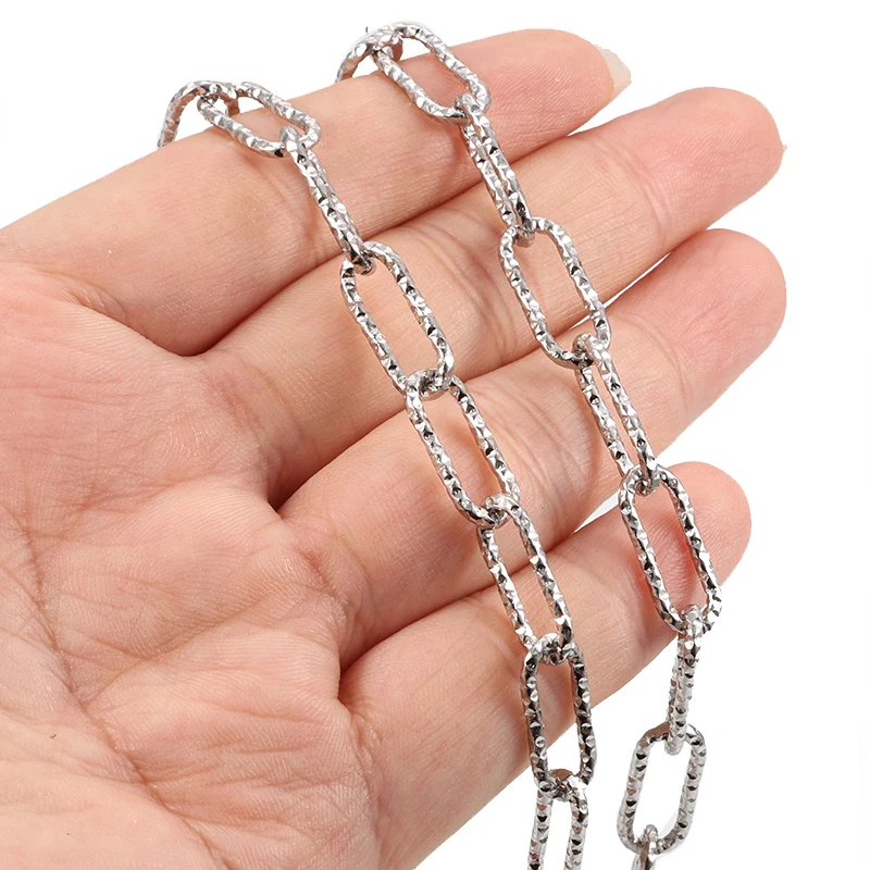 1Meter Stainless Steel Oval Chains For Needlework DIY Jewelry Findings Necklaces Bracelets Making Accessories Supplies Wholesale