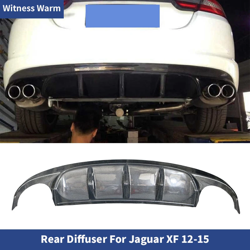 Carbon Fiber/frp Car Rear Bumper Lip Diffuser Protector Fits for Jaguar Xf 2012 2013 2014 2015