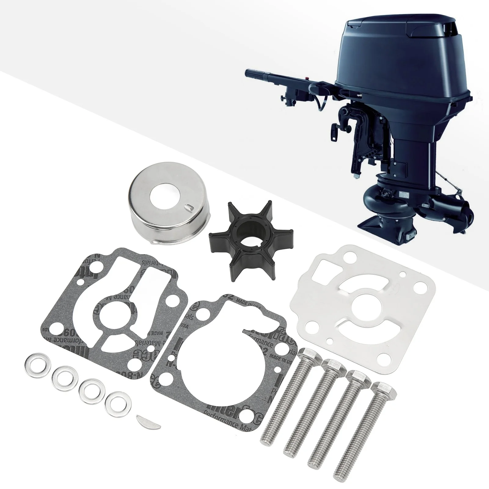 14 قطعة طقم تصليح دفاعة مضخة المياه 3T5‐87322‐3 لاستبدال نيسان توهاتسو 40/50 HP #1