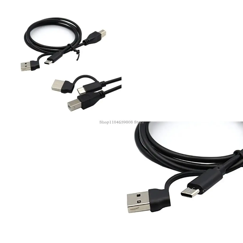 USB TypeC ذكر إلى USB Type-B ذكر كابل طابعات خط البيانات اتصال سهل #1
