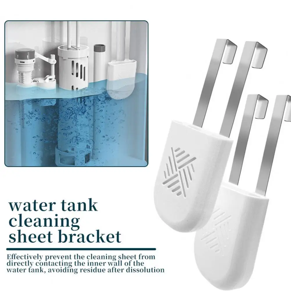 1pcs Toilet Tablet Holder Toilet Tank Bracket Hook Holder Rust Resistant Plastic Cleaner Carrier Bleach Tablet for Residue-free