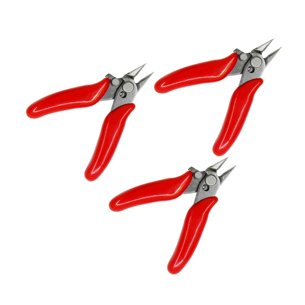 1/2/3/5PCS Diagonal Pliers Mini Wire Flush Cutter 3.5 Inch Micro Cutting Pliers Wires Insulating Rubber Handle Model Pliers