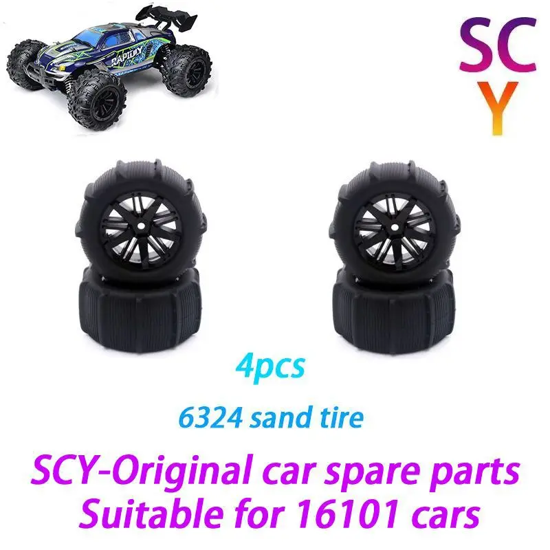 

SCY 16101 1/16 RC Car Original Spare Parts 6324 tire 4pcs Suitable for SCY 16101 16102 16103 Car