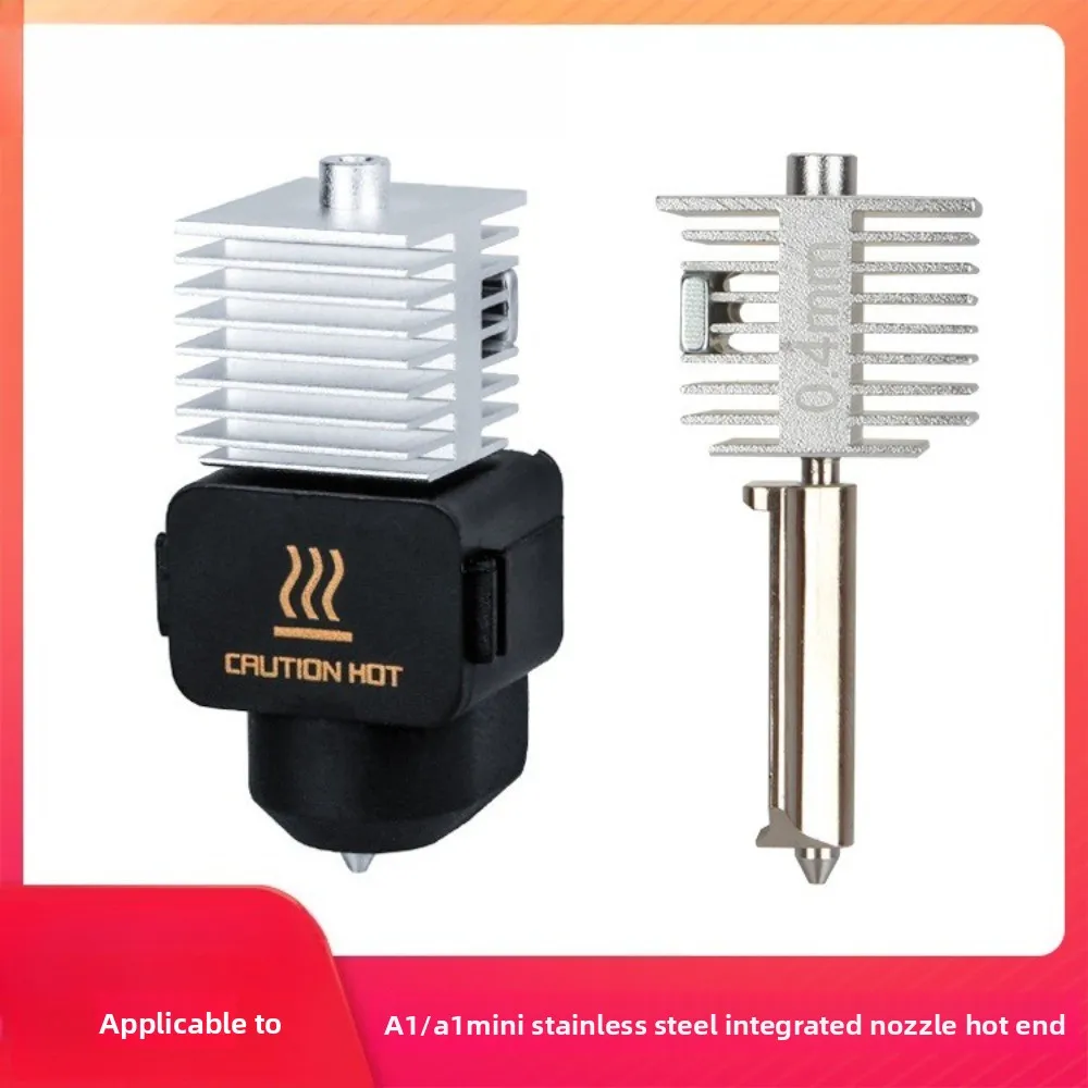 

Adapt to Tuozhu A1/A1 mini stainless steel integrated hot end assembly nozzle printhead kit