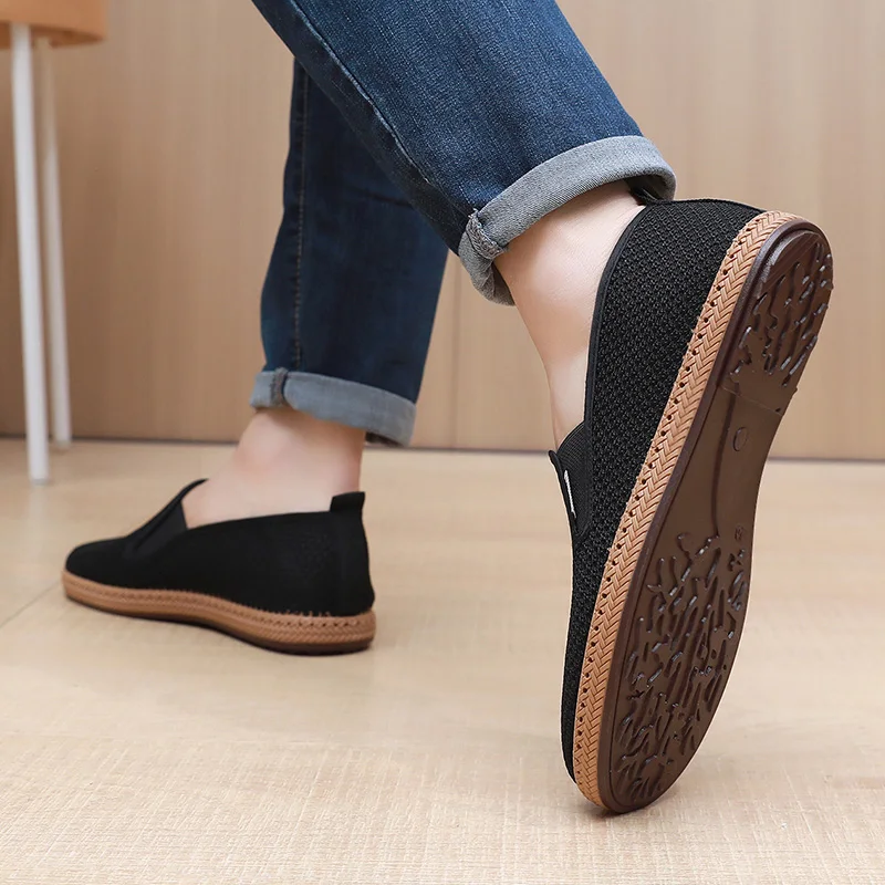 

Мужская повседневная обувь с сеткой, новинка лета 2025, дышащая, удобная, на мягкой подошве, прочная, бесплатная доставка, мужская повседневная обувь