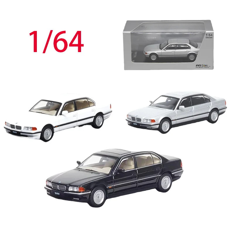 

AR BOX Diecast 1/64 Scale BMW 750iL E38 3rd Generation BMW 7 Series Alloy Car Model Realistic Ornament Toys for Boys Gift